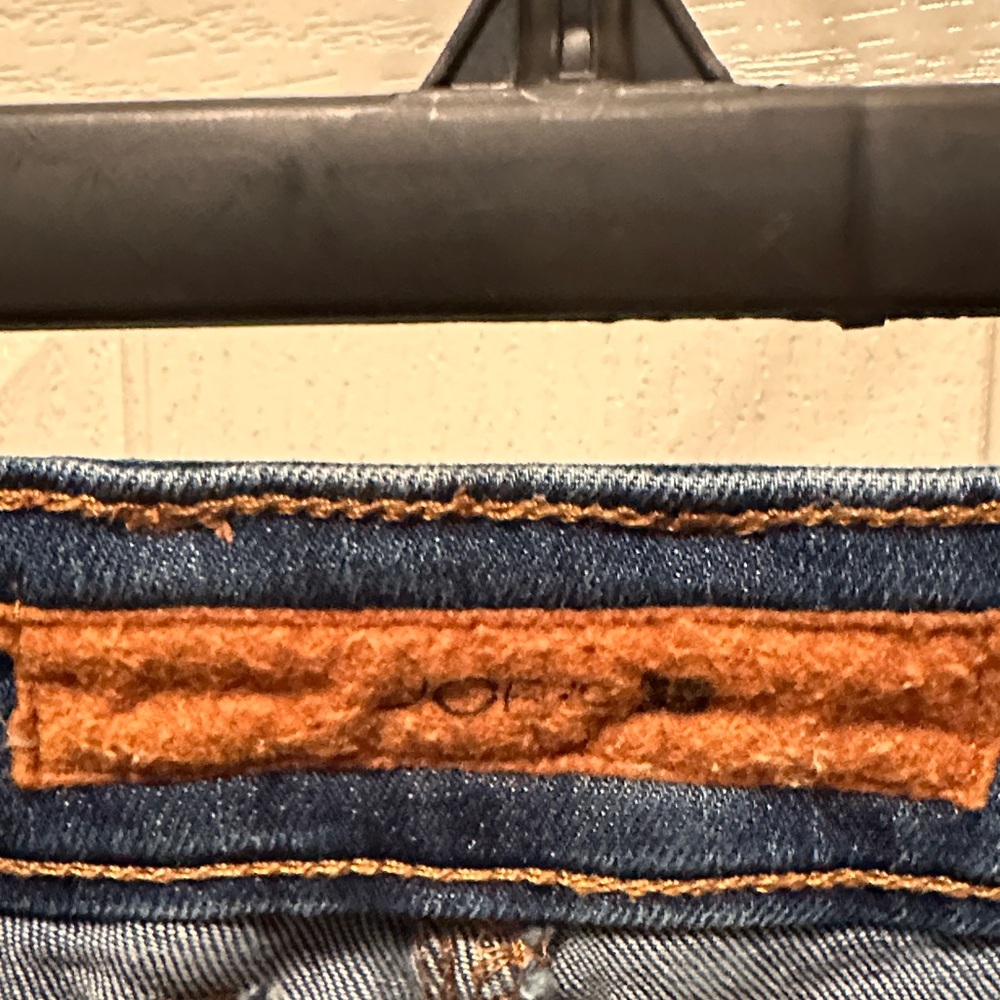 Joe's Jeans Deep Blue Distressed Skinny Jeans Waist flat 15”, Length 30” - Picture 2 of 5